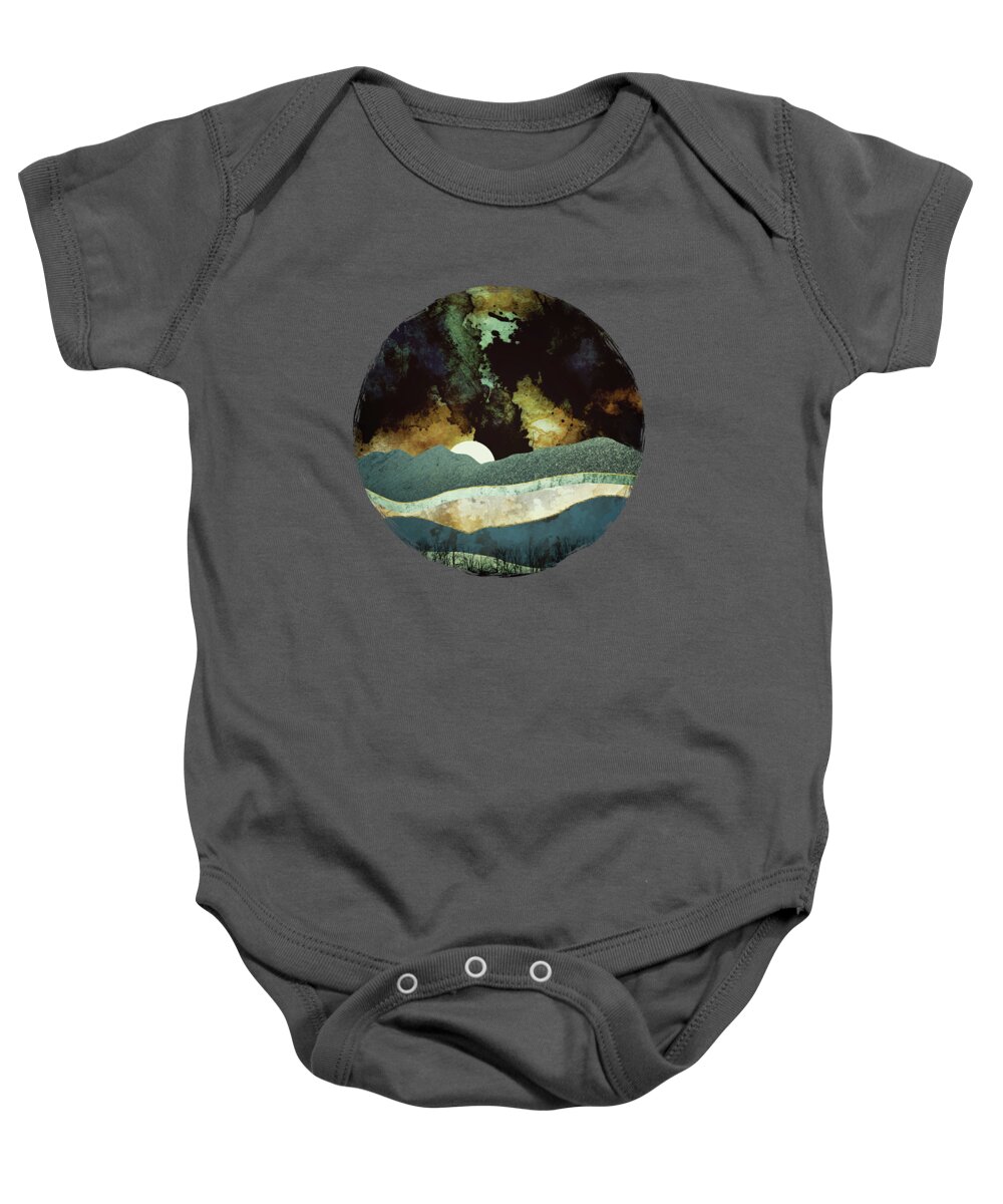 Storm Baby Onesie featuring the digital art Storm Clouds by Spacefrog Designs