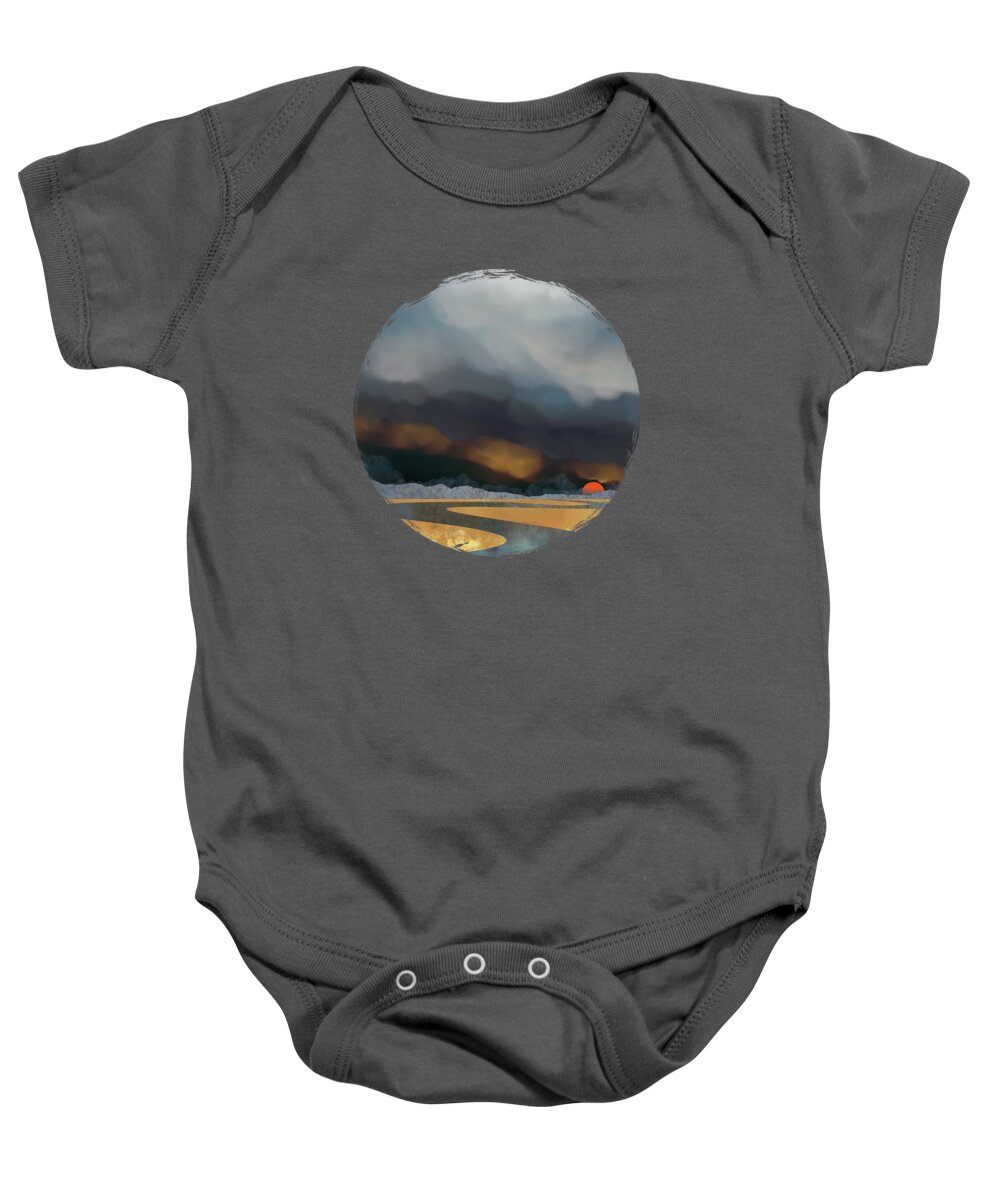 Storm Baby Onesie featuring the digital art Storm Light by Spacefrog Designs