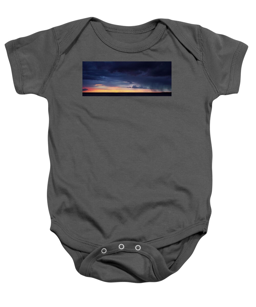 Hawaii Baby Onesie featuring the photograph Stormy Sunset by Christopher Johnson