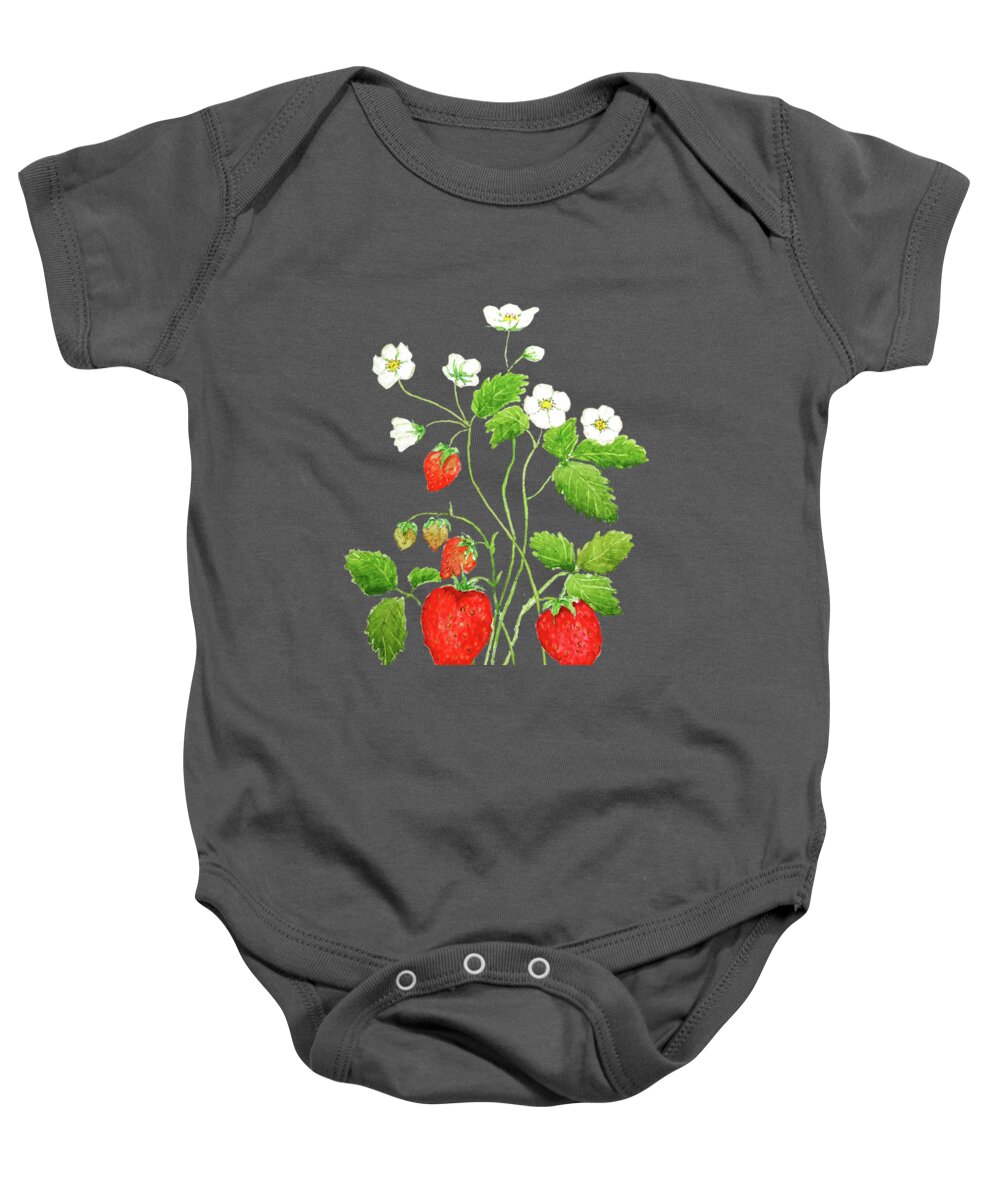 Painting Baby Onesie featuring the painting Strawberry by Color Color