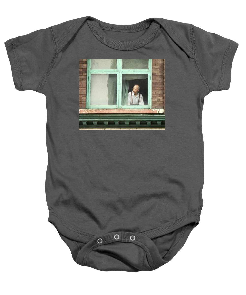 Vancouver Window Portrait Baby Onesie featuring the photograph Street View by Laurie Stewart