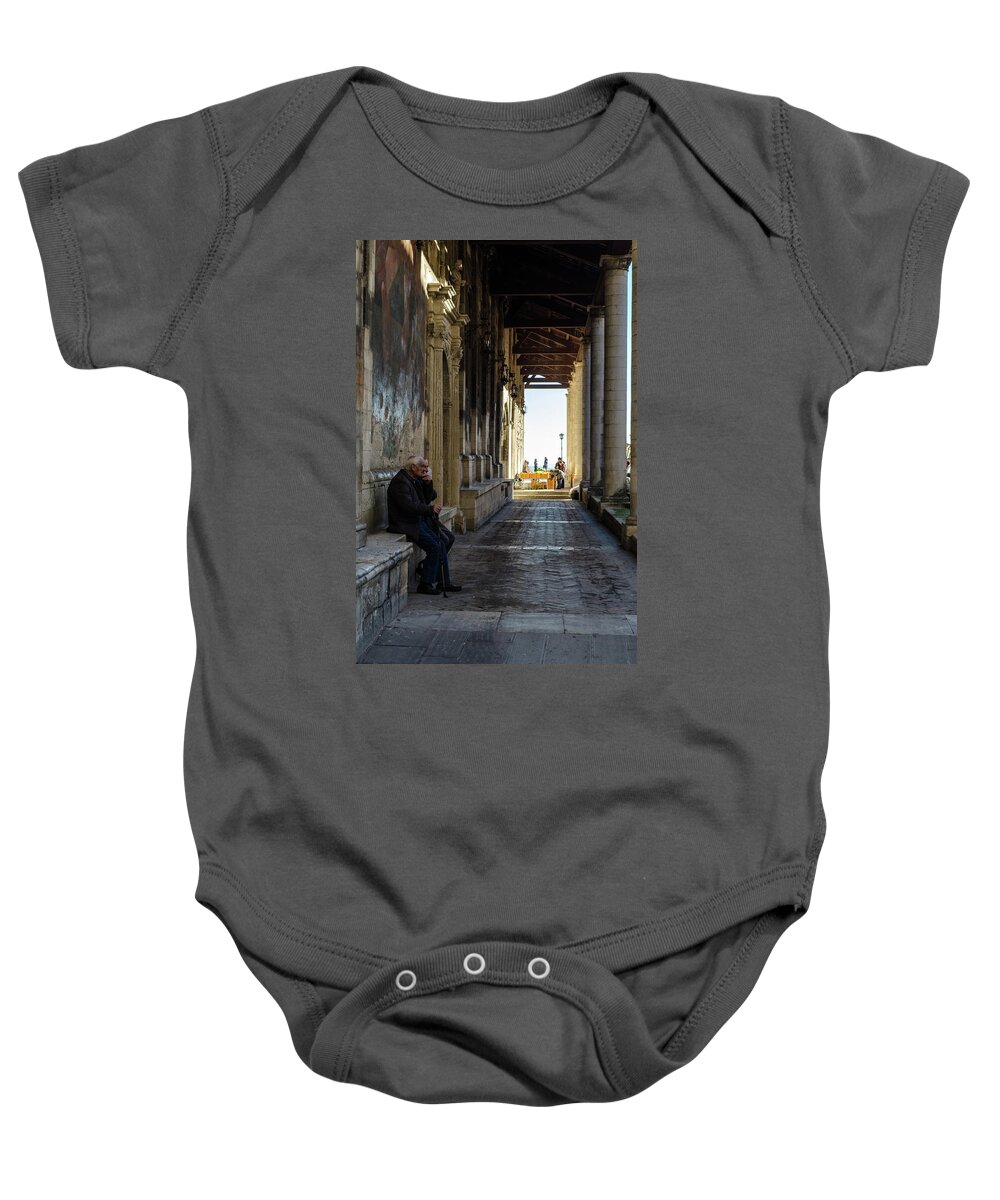 Guardiagrele Baby Onesie featuring the photograph Streets of Italy - Guardiagrele 5 by AM FineArtPrints