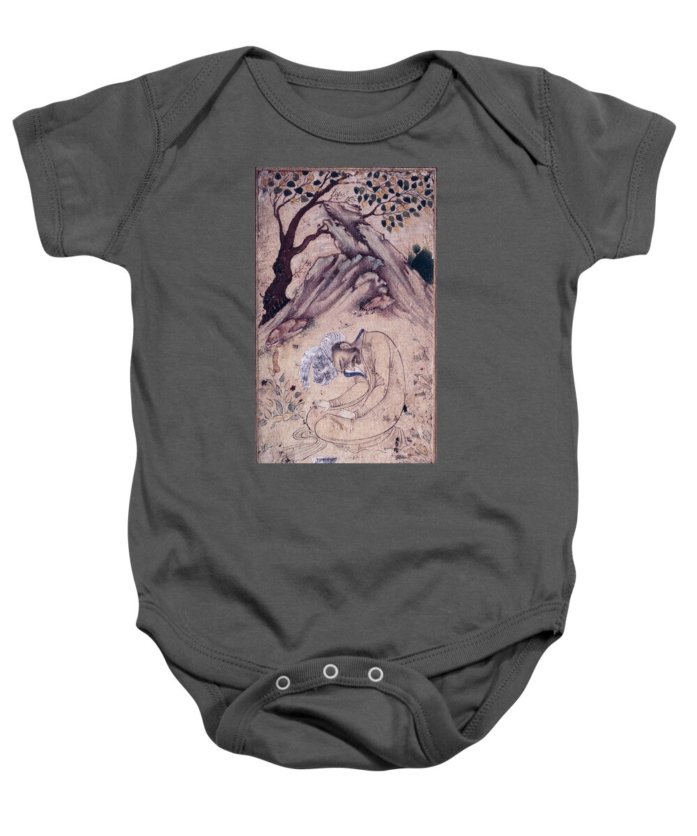Sufi In Ecstasy In A Landscape Baby Onesie featuring the painting Sufi in Ecstasy in a Landscape by Eastern Accent 