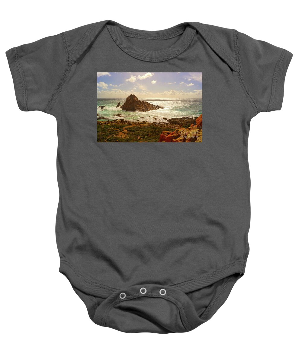 Sugarloaf Rock Baby Onesie featuring the photograph Sugarloaf Rock VIII by Cassandra Buckley