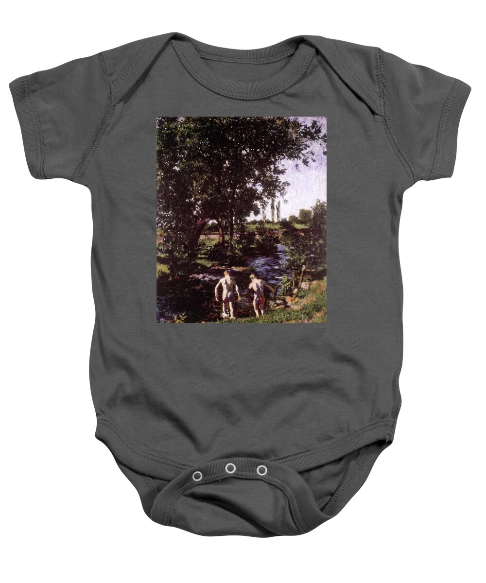 Summer Baby Onesie featuring the painting Summer 1901 by Karoly Ferenczy