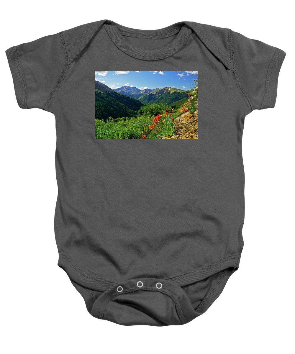 14ers Baby Onesie featuring the photograph Summer on the Divide by Jeremy Rhoades