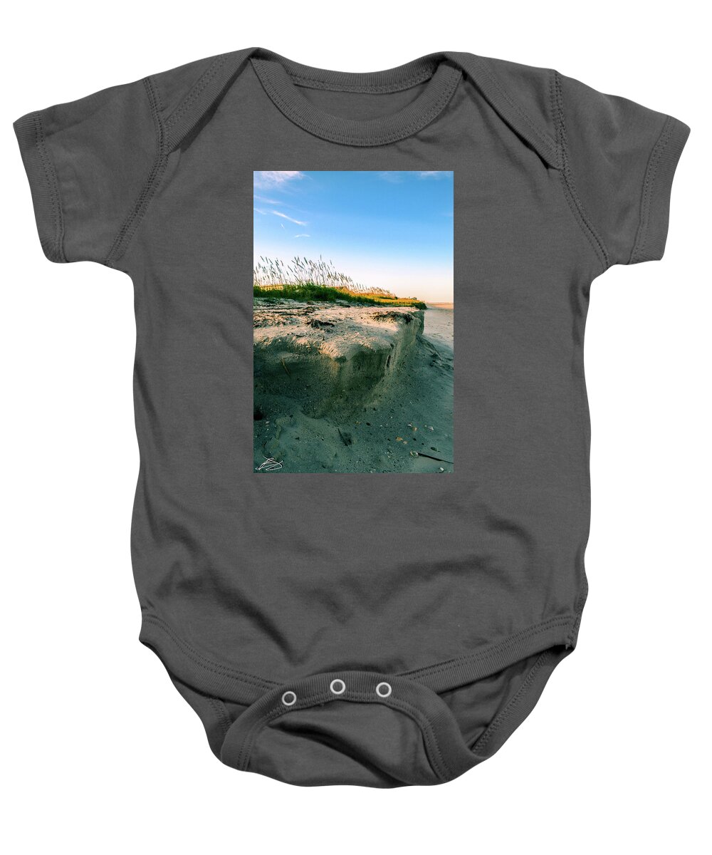 Beach Baby Onesie featuring the photograph Sunset Erosion by Bradley Dever