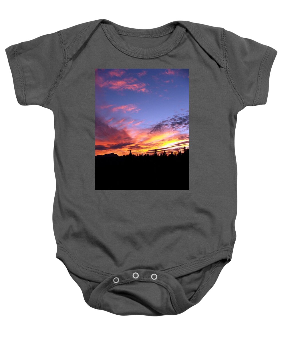 Sunset Baby Onesie featuring the photograph Sunset on VanCouver Island by Robert Meanor