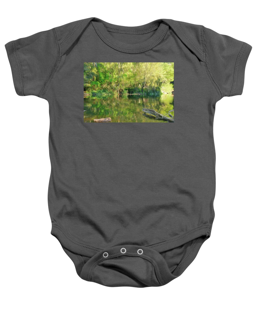 Sunshine On Nature Baby Onesie featuring the photograph Sunshine on Nature by Kaye Menner by Kaye Menner
