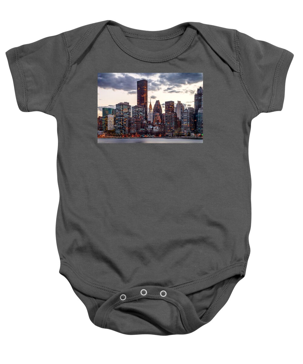 Chrysler Building Baby Onesie featuring the photograph Surrounded By The City by Az Jackson