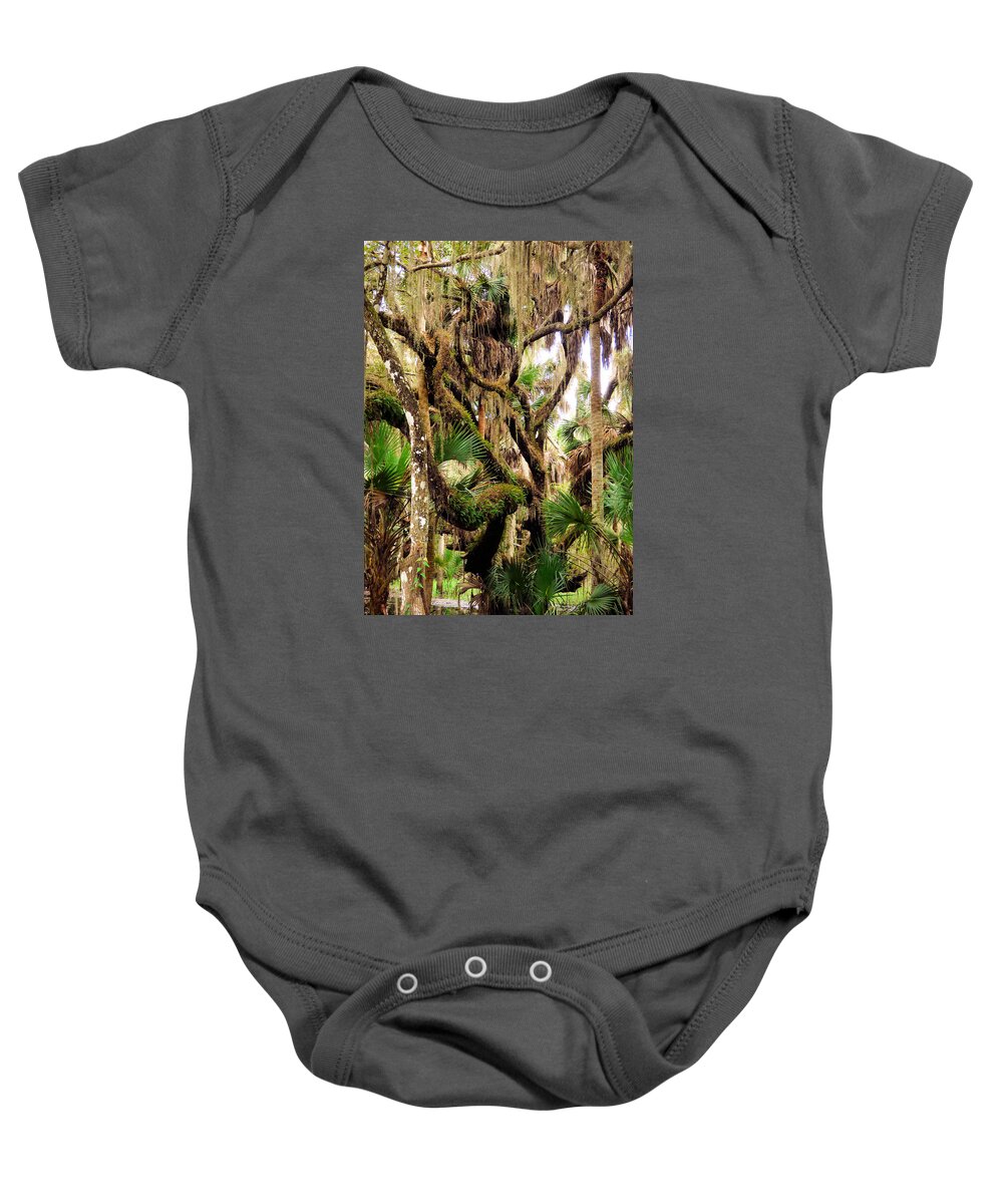 Swamp Baby Onesie featuring the photograph Swamp Growth by Rosalie Scanlon