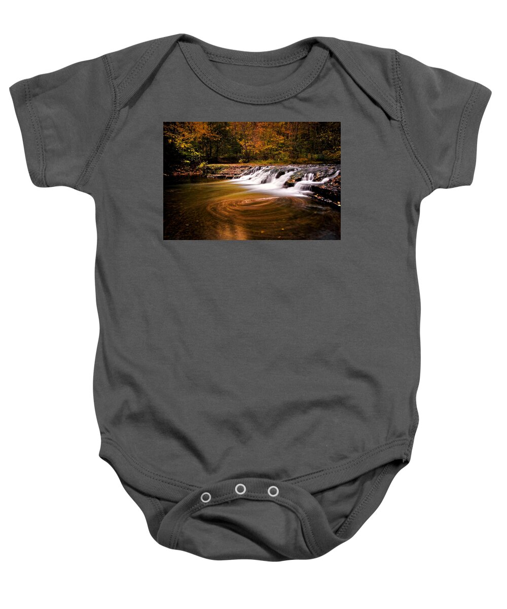 Robert Treman State Park Baby Onesie featuring the photograph Swirlpool by Neil Shapiro