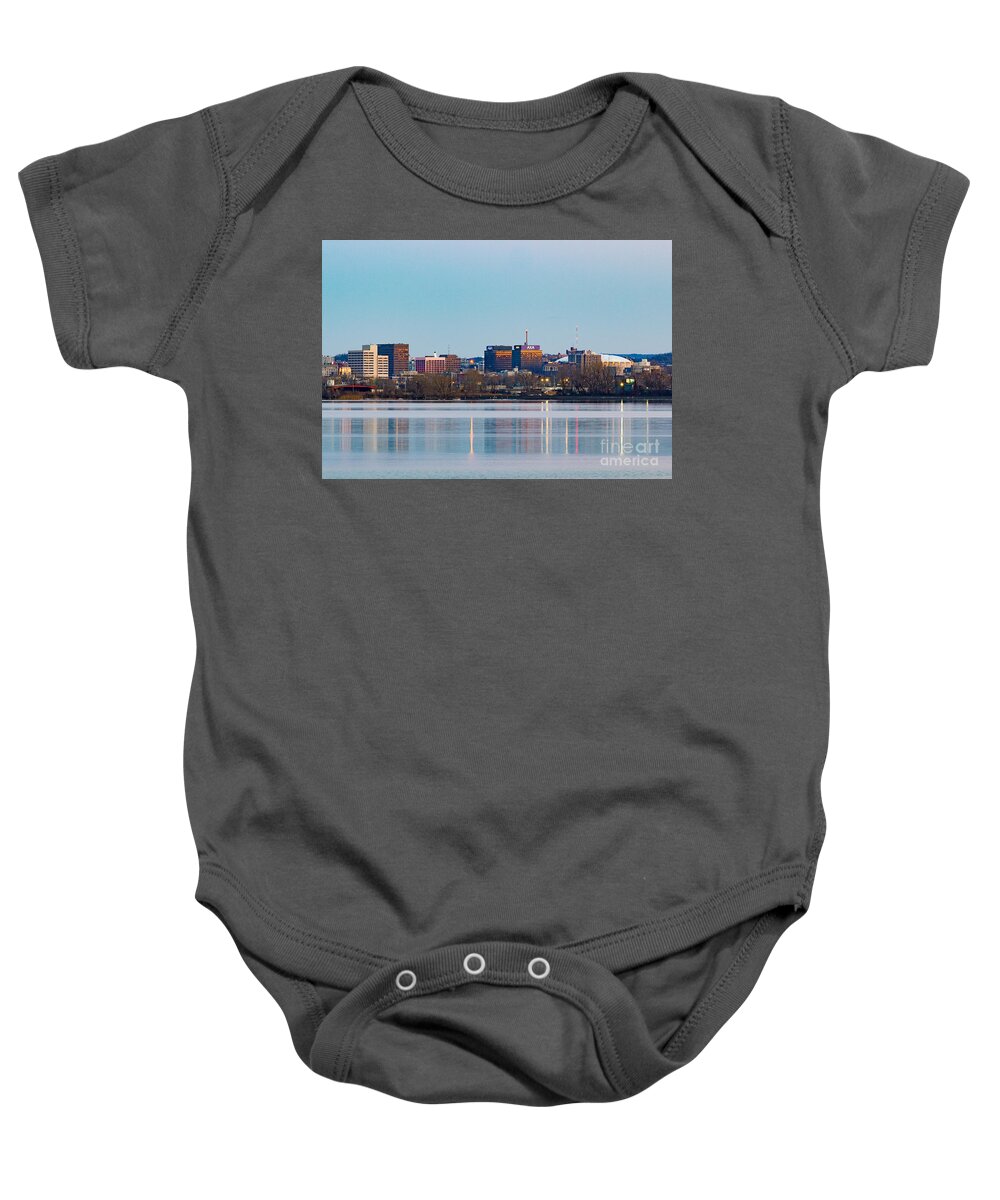 Skylines Baby Onesie featuring the photograph Syracuse Skyline by Rod Best