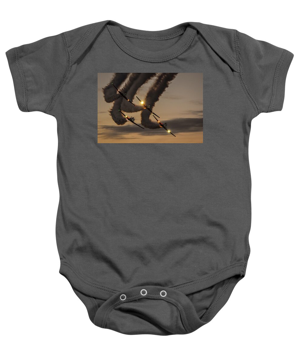 T-6 Baby Onesie featuring the photograph T-6 Tango by David Hart