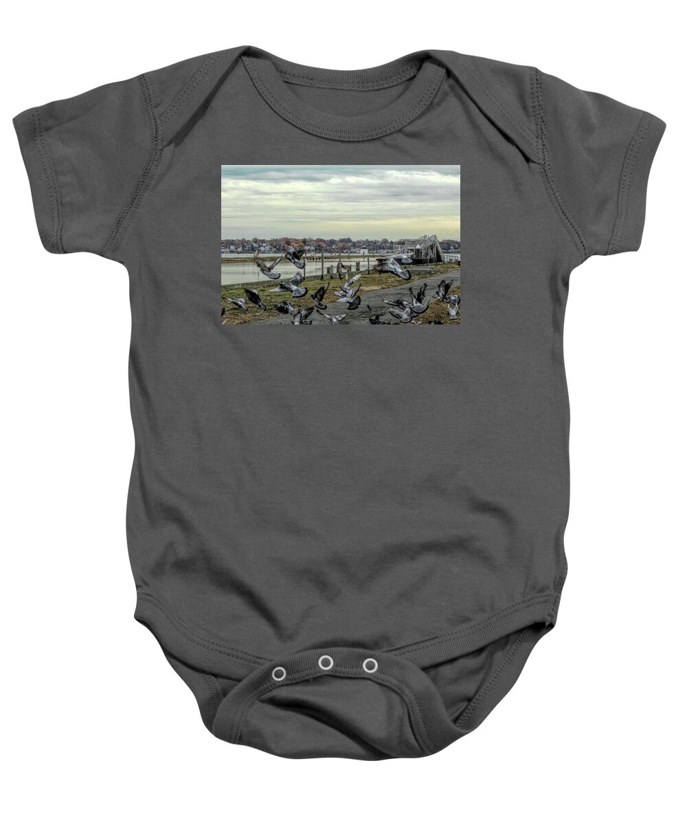 Salem Ma Baby Onesie featuring the photograph Taking flight by Jeff Folger