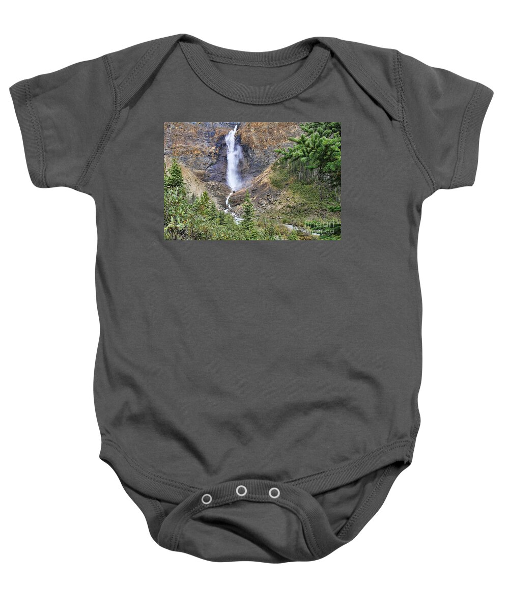 Waterfall Baby Onesie featuring the photograph Takakkaw Falls 2 by Teresa Zieba
