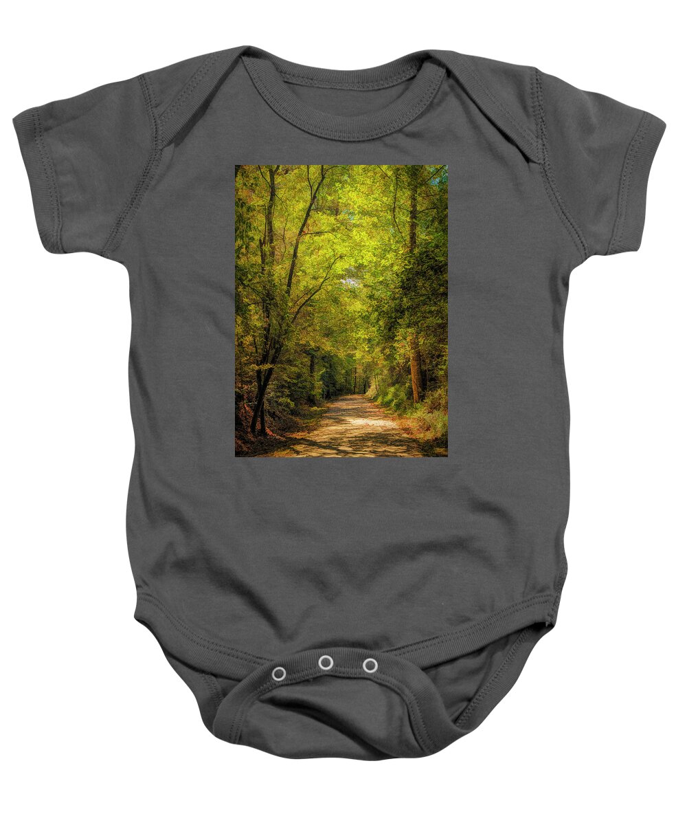 Tallulah River; Tallulah Gorge State Park; Georgia; Trail; Forest; Mountains; Digital Art Baby Onesie featuring the photograph Tallulah Trail by Mick Burkey