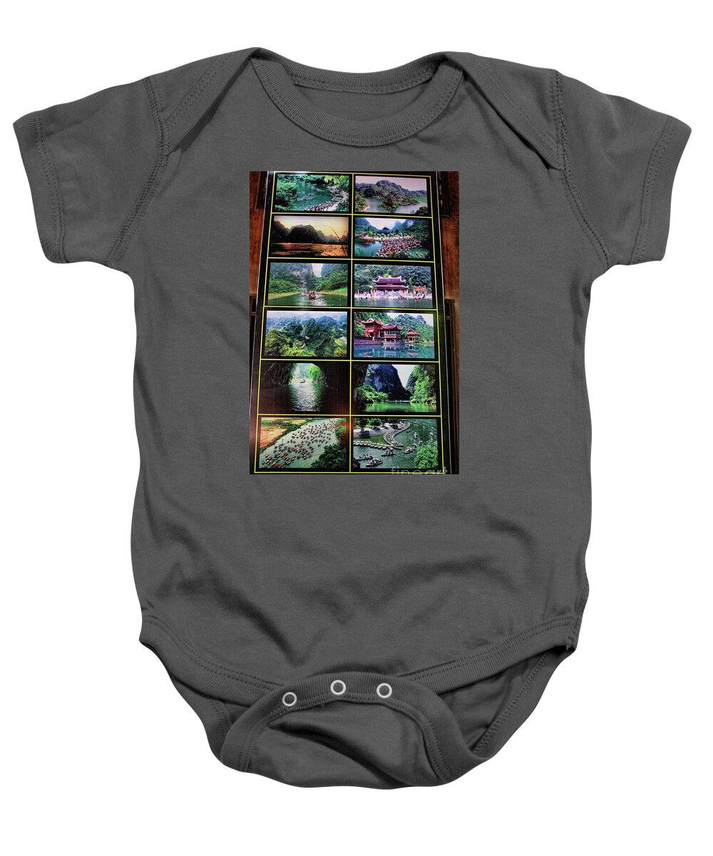 Vietnam Baby Onesie featuring the photograph Tam Coc Picture Display by Chuck Kuhn