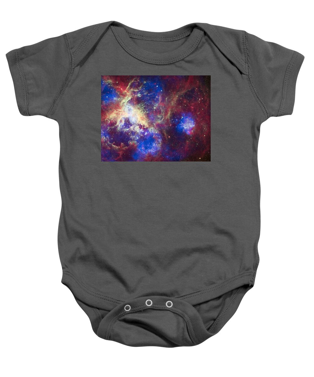 Background Baby Onesie featuring the painting Tarantula Nebula 2 by Celestial Images