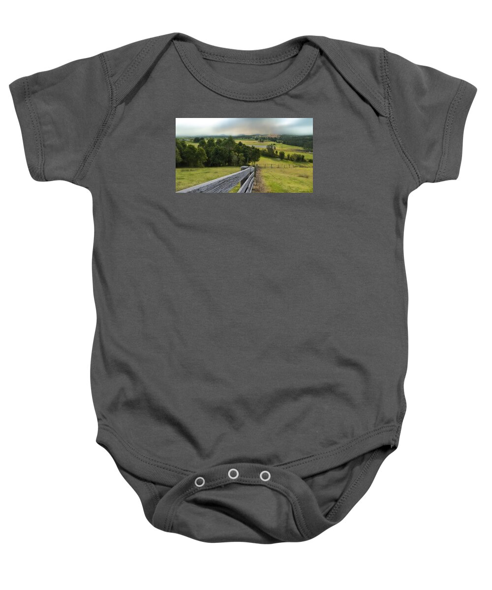 Landscape Photography Baby Onesie featuring the photograph Taree west 01 by Kevin Chippindall