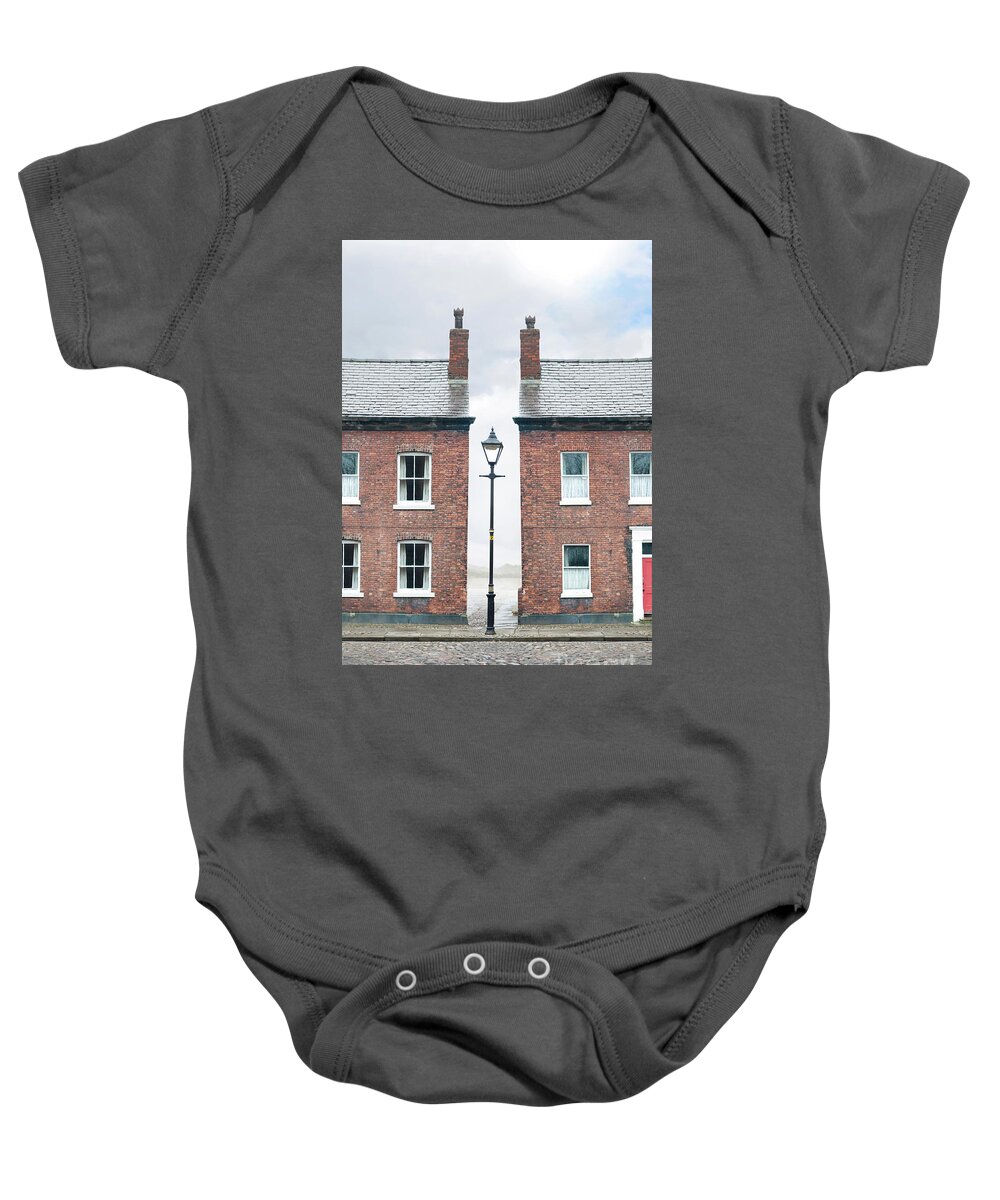 Vintage Baby Onesie featuring the photograph Terraced Houses by Lee Avison