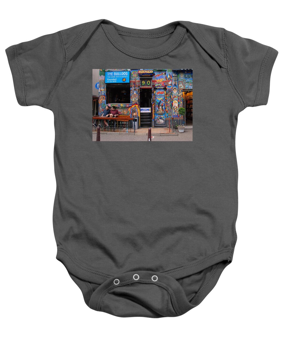 The Bulldog Baby Onesie featuring the photograph The Bulldog of Amsterdam by Allen Beatty