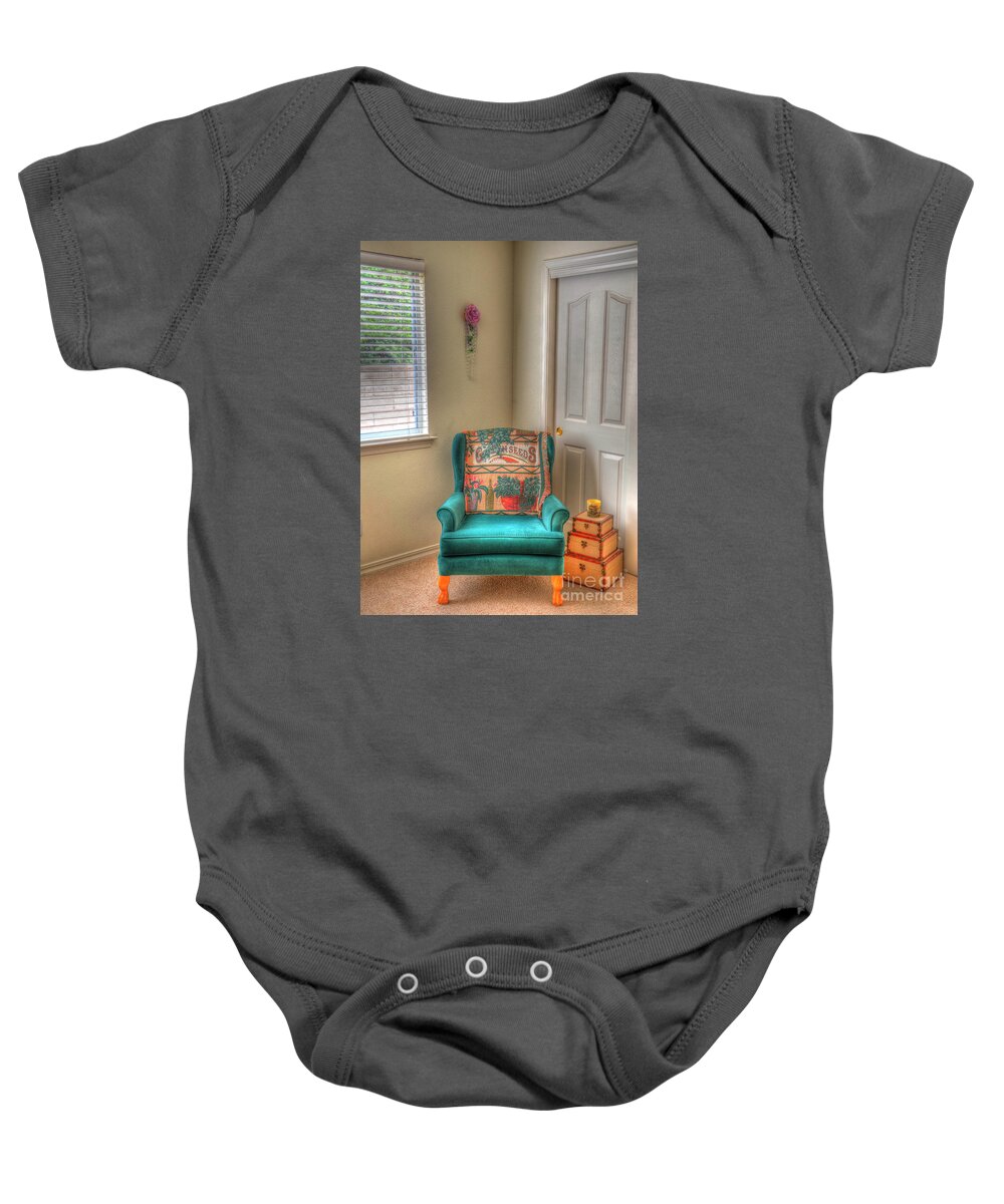 Chair Baby Onesie featuring the photograph The Chair by Mathias 