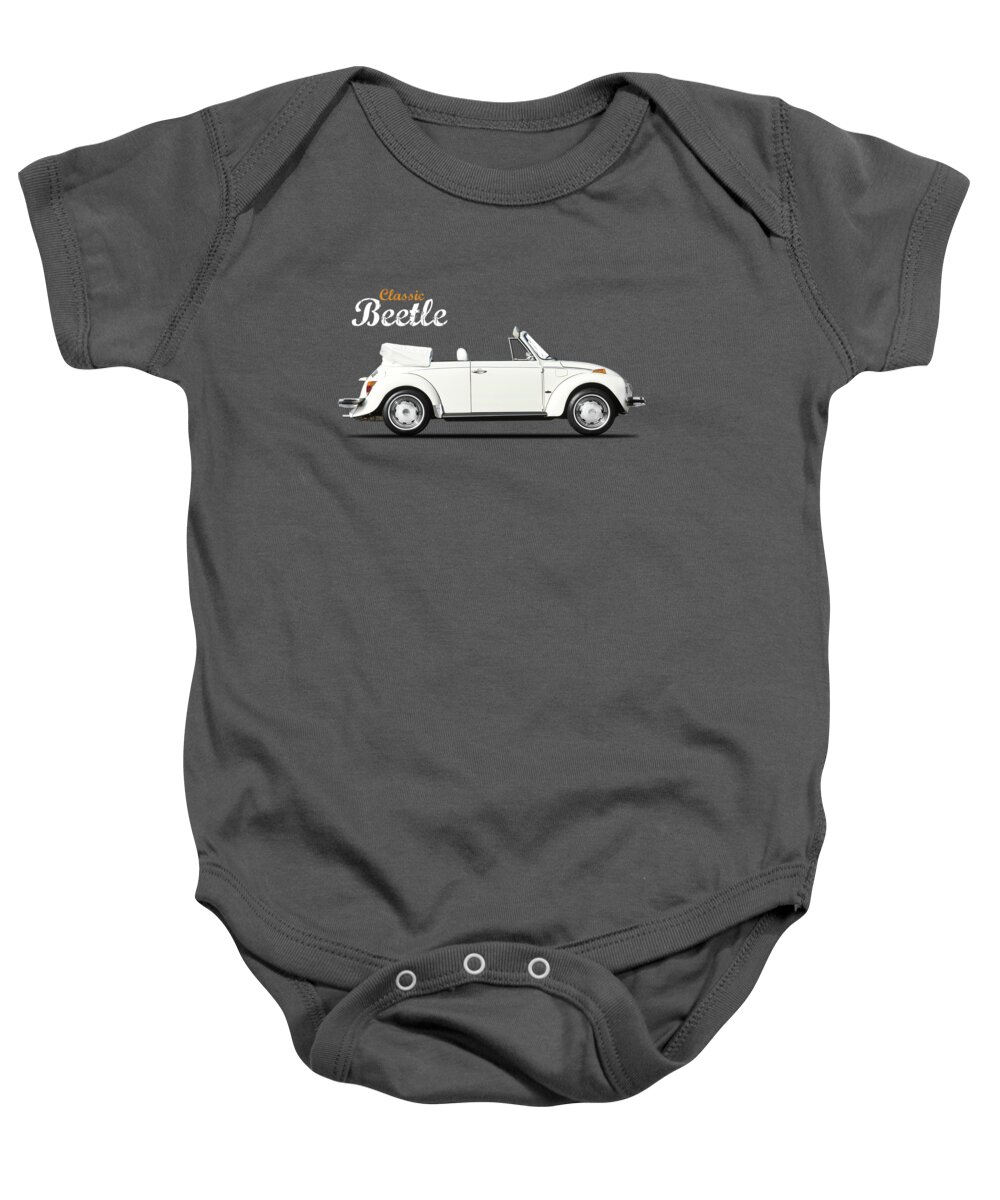 Vw Beetle Baby Onesie featuring the photograph The Classic Beetle by Mark Rogan