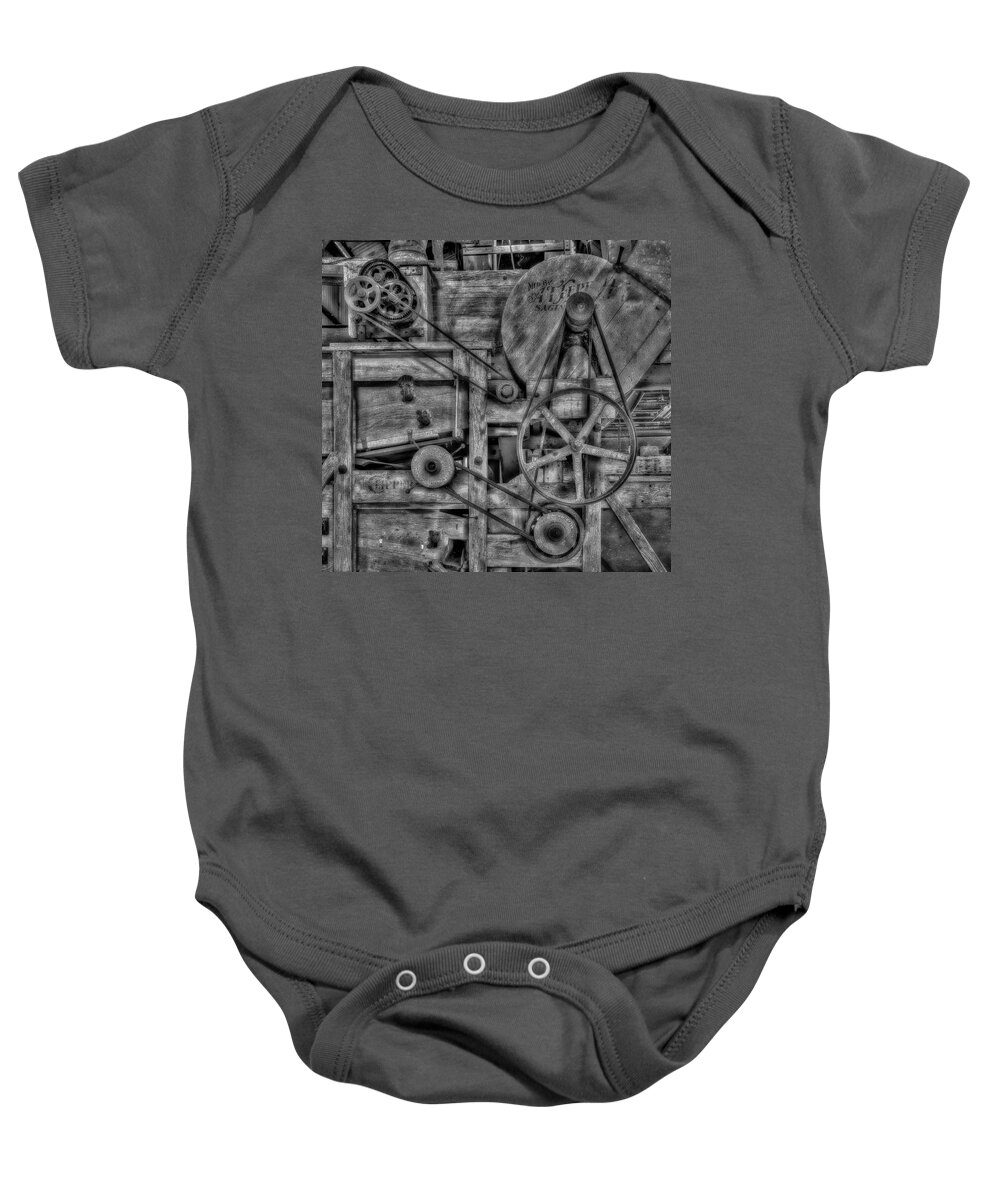 Black And White Baby Onesie featuring the photograph The Clipper by Harry B Brown