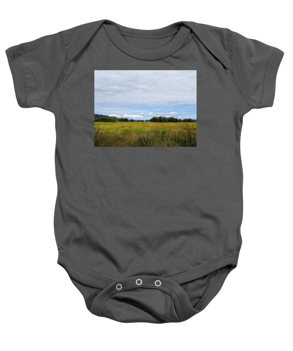 Nw Landscape Baby Onesie featuring the digital art The Colors Of July by I'ina Van Lawick