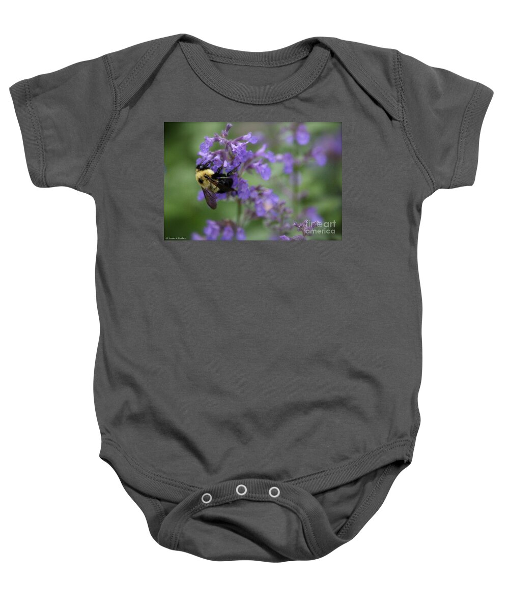 Flower Baby Onesie featuring the photograph The Early B by Susan Herber
