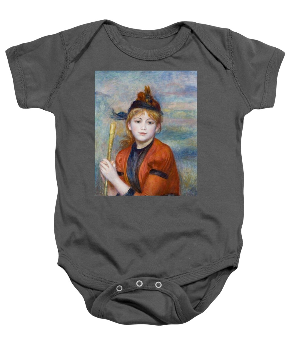 Pierre-auguste Renoir (french Baby Onesie featuring the painting The Excursionist by Auguste Renoir
