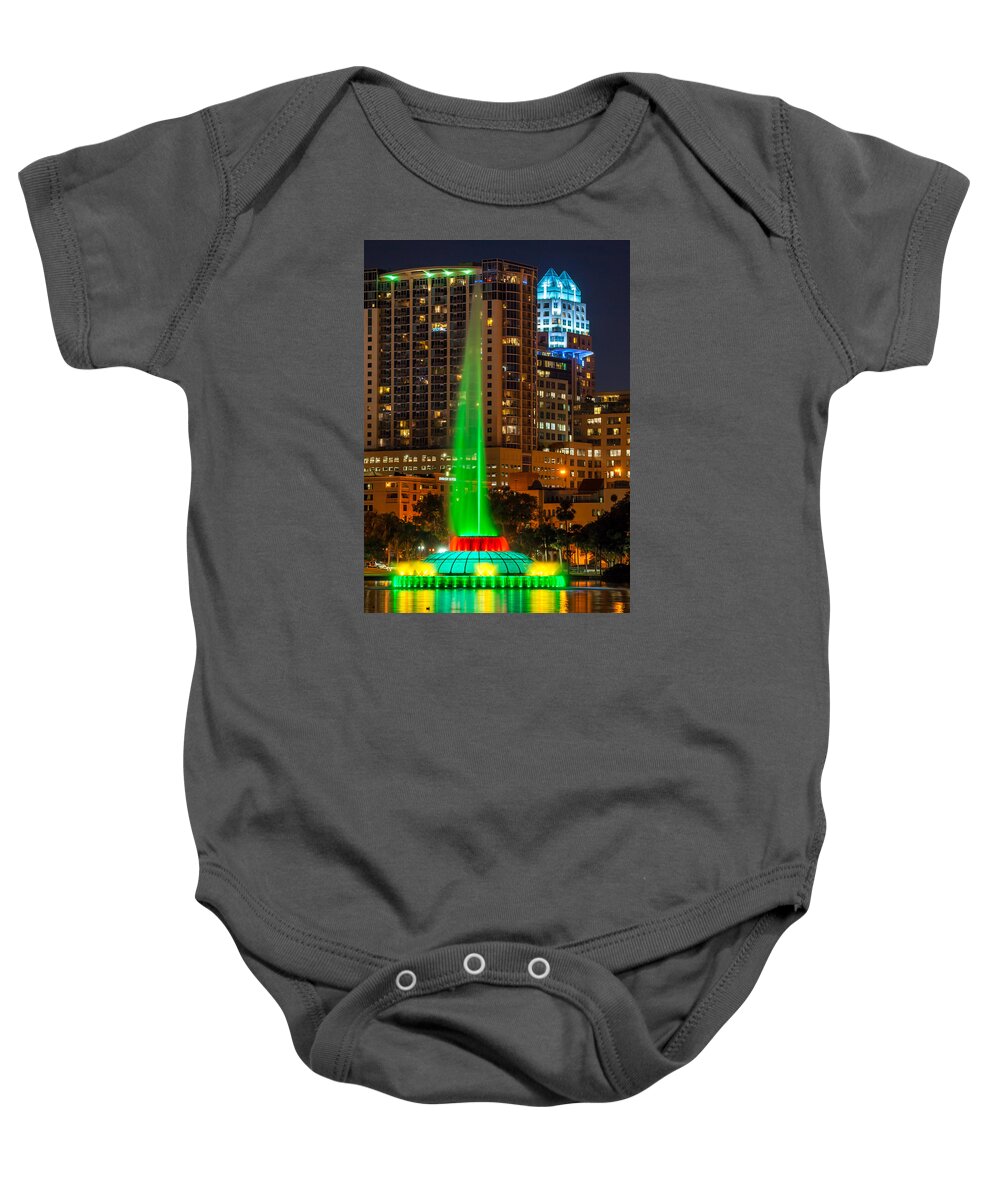 Fountain Baby Onesie featuring the photograph The Fountain by David Hart