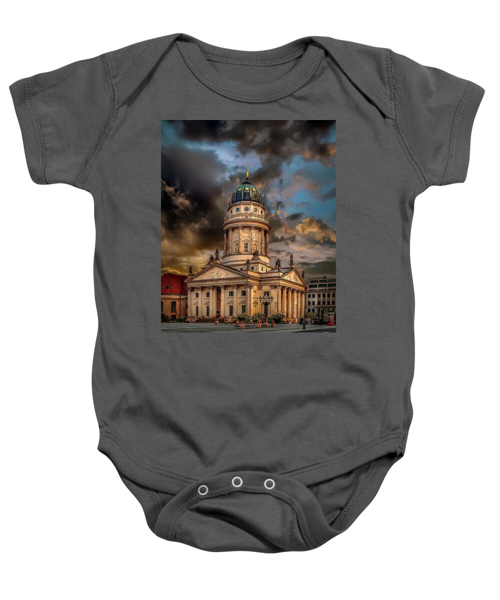 Endre Baby Onesie featuring the photograph The French Church 3 by Endre Balogh