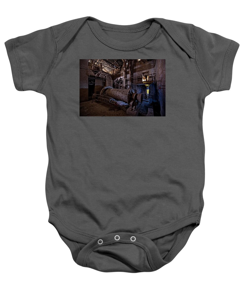 Archeologia Industriale Baby Onesie featuring the photograph The Furnace And The Rocket 2 La Fornace E Il Razzo 2 by Enrico Pelos