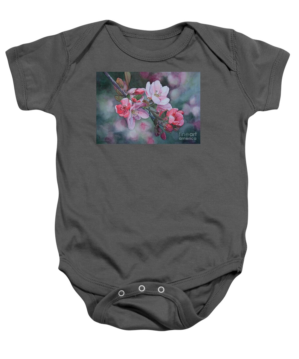 Jan Lawnikanis Baby Onesie featuring the painting The Gift by Jan Lawnikanis