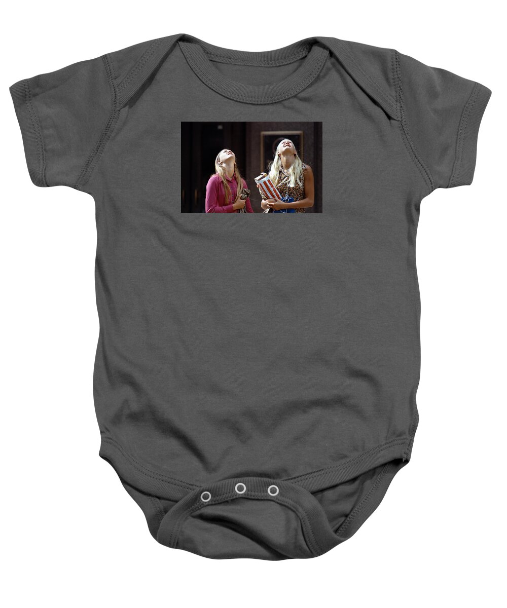 Actions Baby Onesie featuring the photograph The IDS Neck Crane by Mike Evangelist