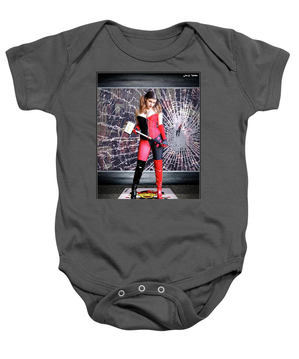 Harlequin Baby Onesie featuring the photograph The Jokers Hammer by Jon Volden