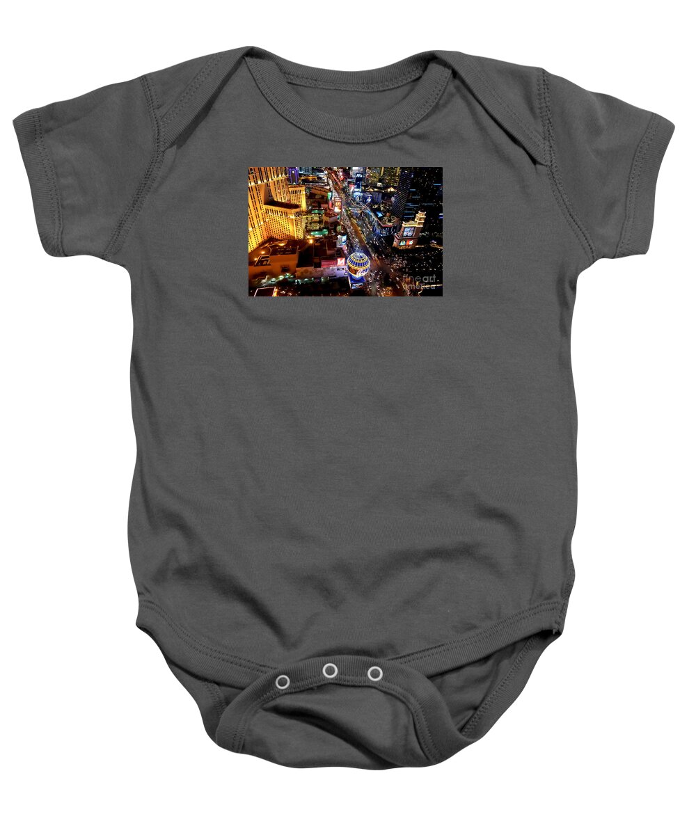 las Vegas Baby Onesie featuring the photograph The Las Vegas Strip South by Anthony Sacco
