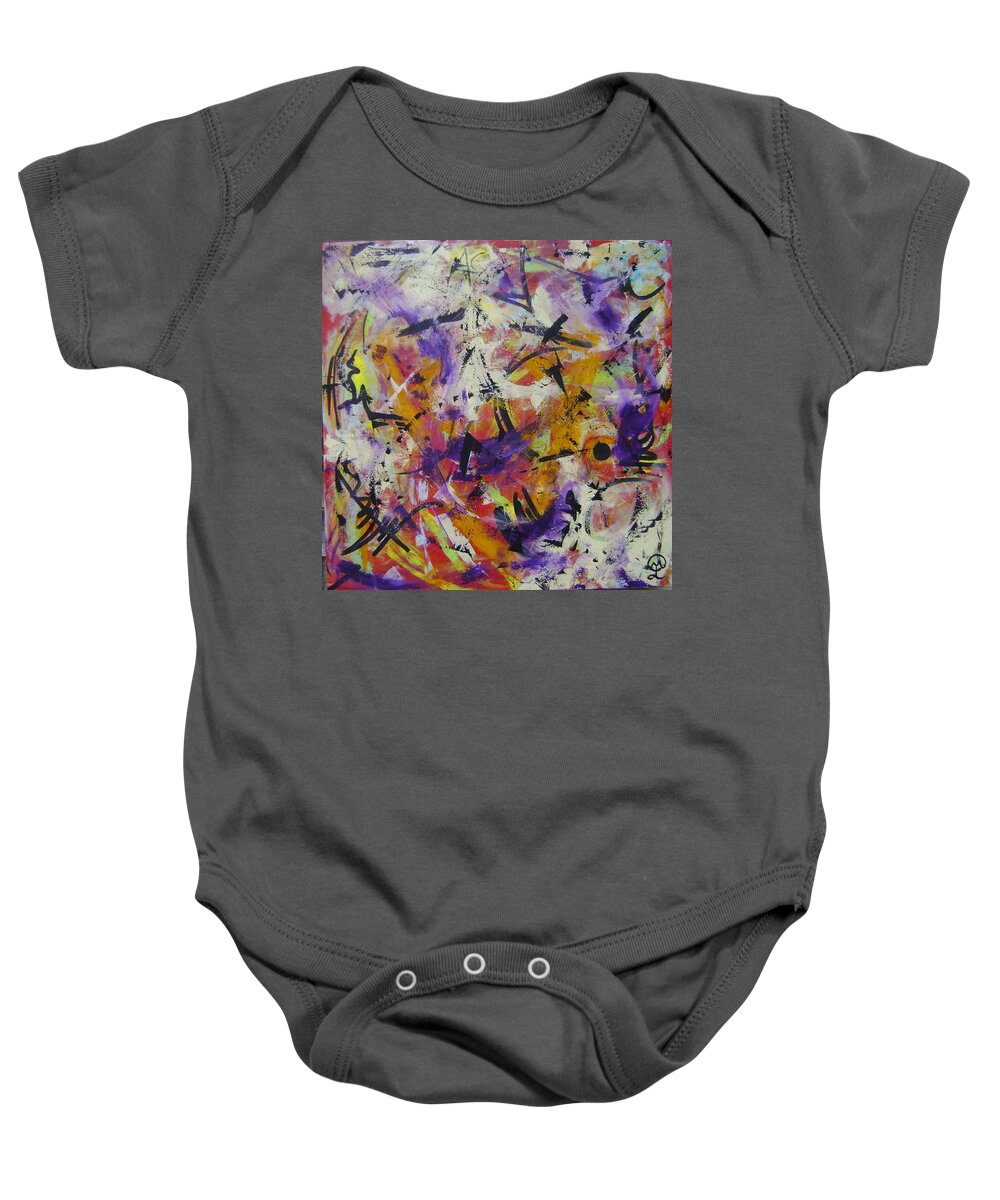 The Master Blesses Everything Baby Onesie featuring the painting The master blesses everything by Therese Legere