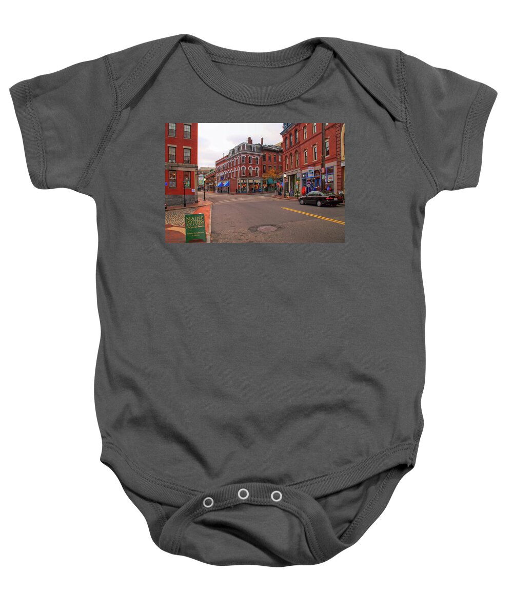 Buildings Baby Onesie featuring the photograph The Old Port 14477 by Guy Whiteley