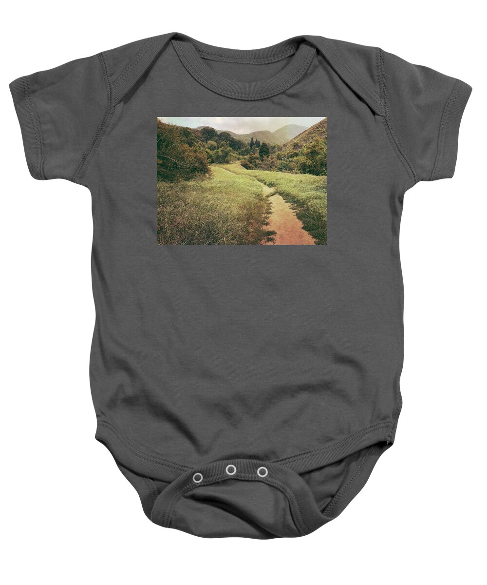 Poppy Baby Onesie featuring the digital art The Path to the Valley by Kevyn Bashore