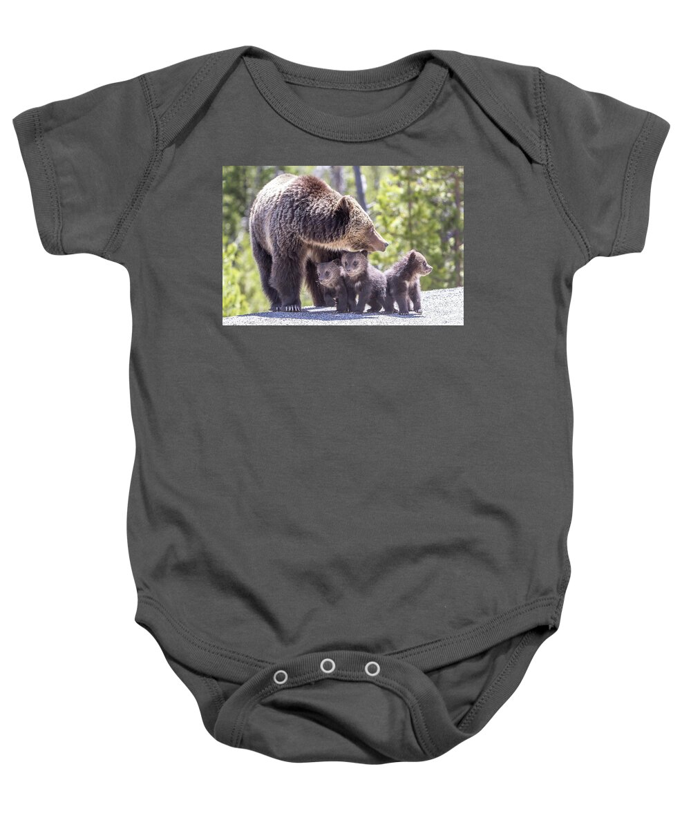 Yellowstone Baby Onesie featuring the photograph The Protector by Kevin Dietrich