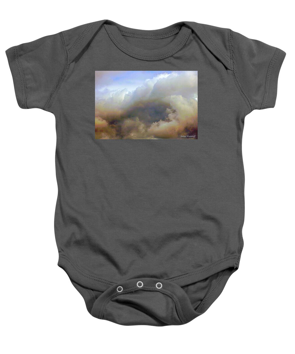 Clouds Baby Onesie featuring the photograph The Road Home by Steve Warnstaff