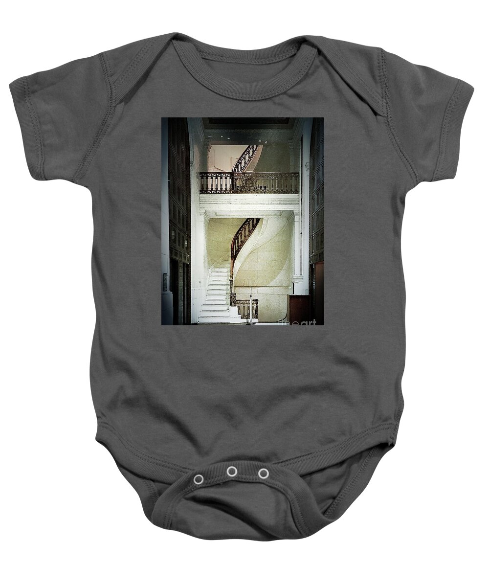 Stairs Baby Onesie featuring the photograph The Staircase by Jenny Revitz Soper