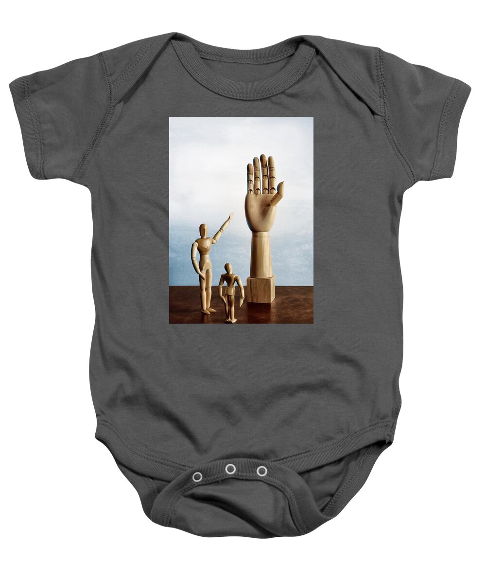 Wood Baby Onesie featuring the photograph The Story Of The Creator by Mark Fuller