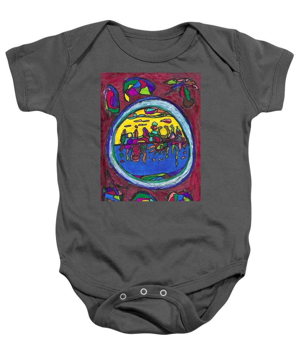 Watercollaboration Communication Day In The Life D�a De Los Muertos Experiences Facebook Food Graphic Design Gustavo Perez-firmat Havana History Integrated Marketing Internet Jacksonville Jama Know Your Audience La Boca Multicultural Nfprsa Product Review Reviews Marco Social Media Technology Websites \in-d�lj\ Darrell Black Definism Artwork Baby Onesie featuring the drawing The Subterranean Paradise Beneath Terra Firma by Darrell Black
