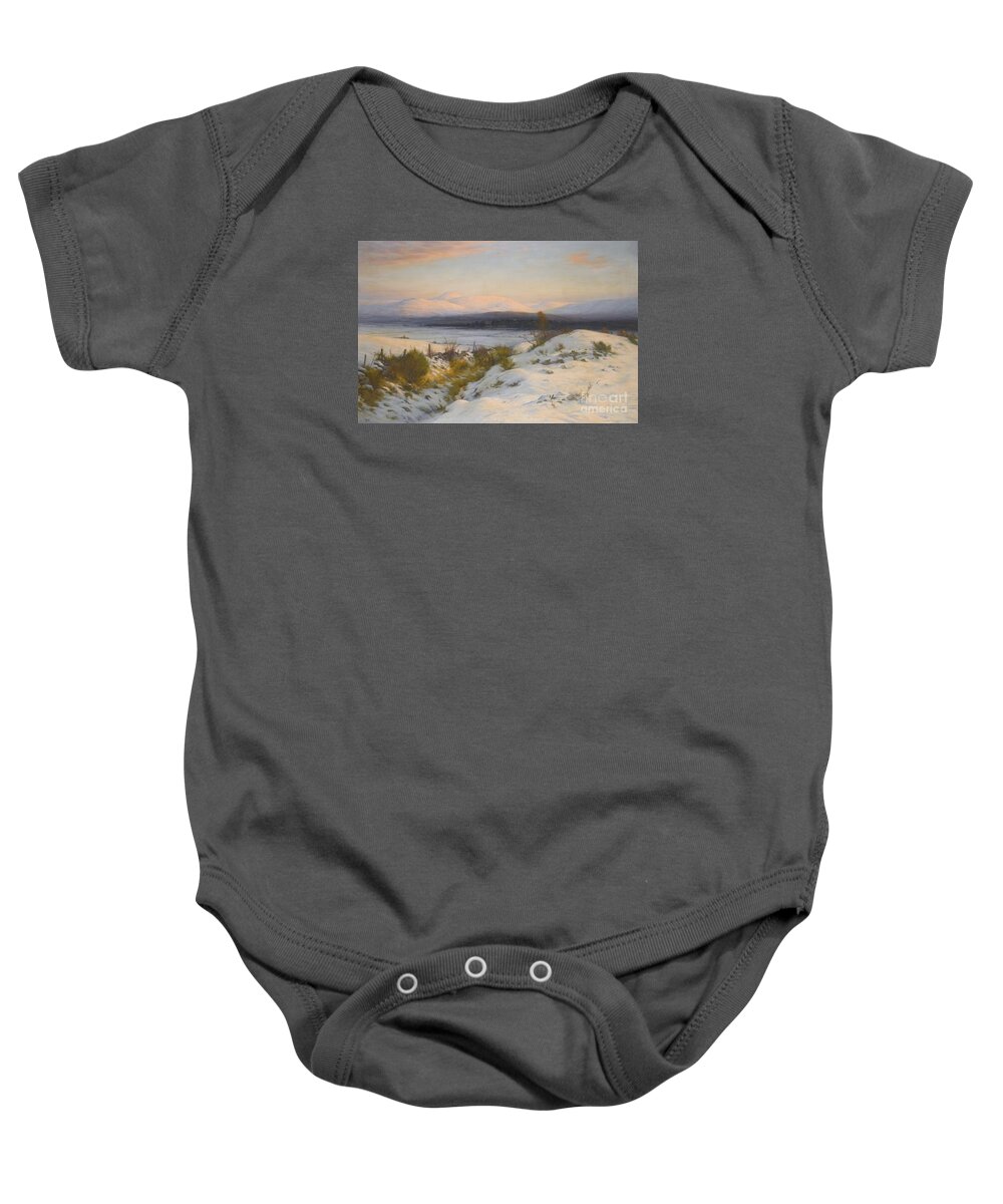 Joseph Farquharson Baby Onesie featuring the painting The Valley Of The Feugh by MotionAge Designs