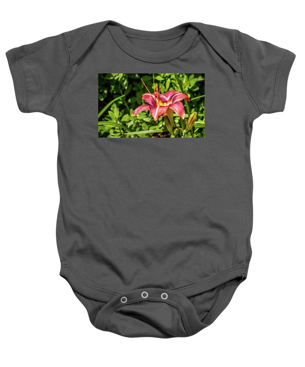 Flower Baby Onesie featuring the digital art The White Stripe by Ed Stines