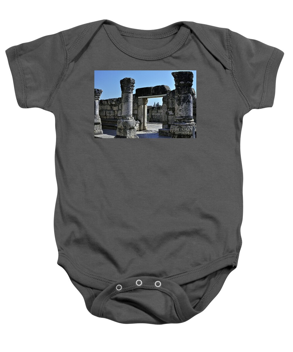Synagogue Baby Onesie featuring the photograph The White Synagogue 2 by Lydia Holly